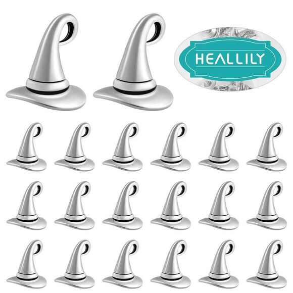 Heallily 20Pcs Witch Hat Charms Pendants Alloy Vintage Jewelry Findings Pendant - Picture 5 of 11
